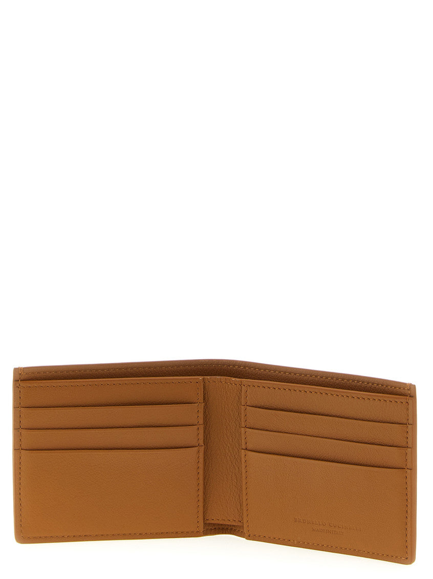 Brown Logo Solid Wallet 3
