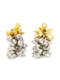 Silver Beaded Cluster Earrings 1