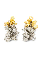 Silver Beaded Cluster Earrings 1