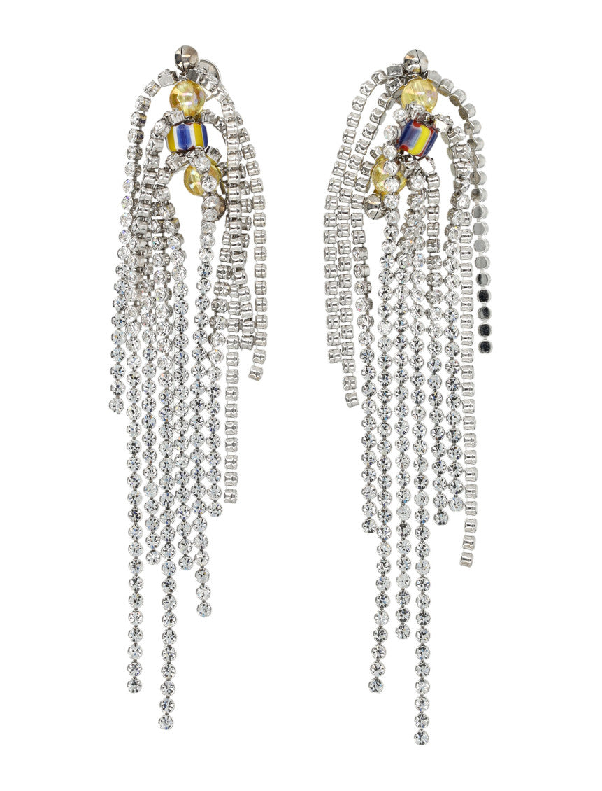 Silver Crystal Dangler Earrings 1