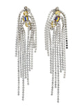 Silver Crystal Dangler Earrings 1