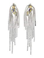 Silver Crystal Dangler Earrings 1