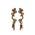 Golden Beaded Drop Earrings 1