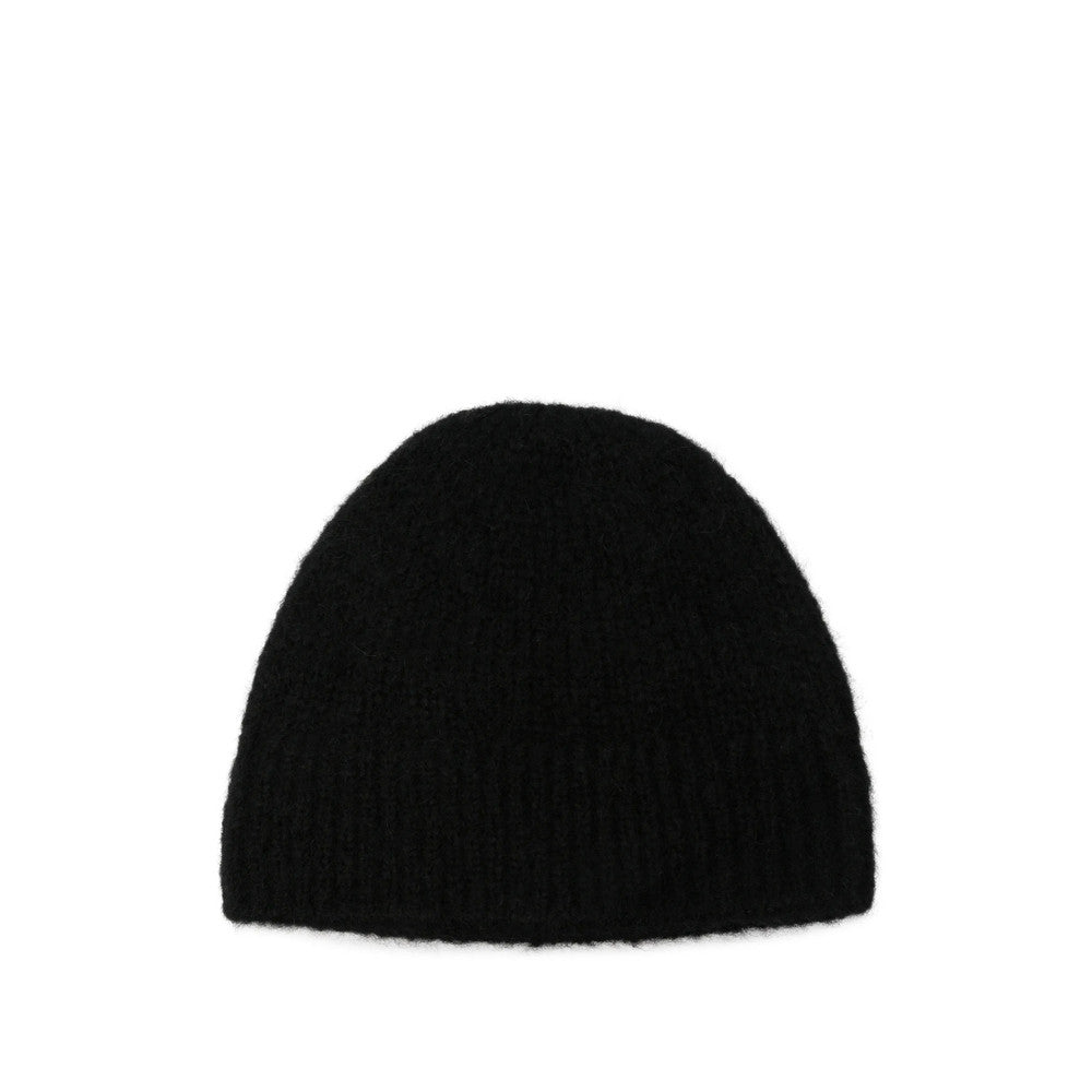 Black Knitted Beanie Cap 2