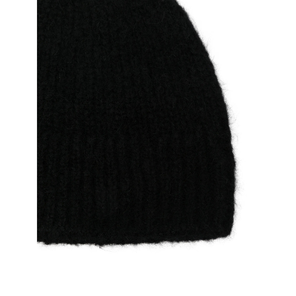 Black Knitted Beanie Cap 3