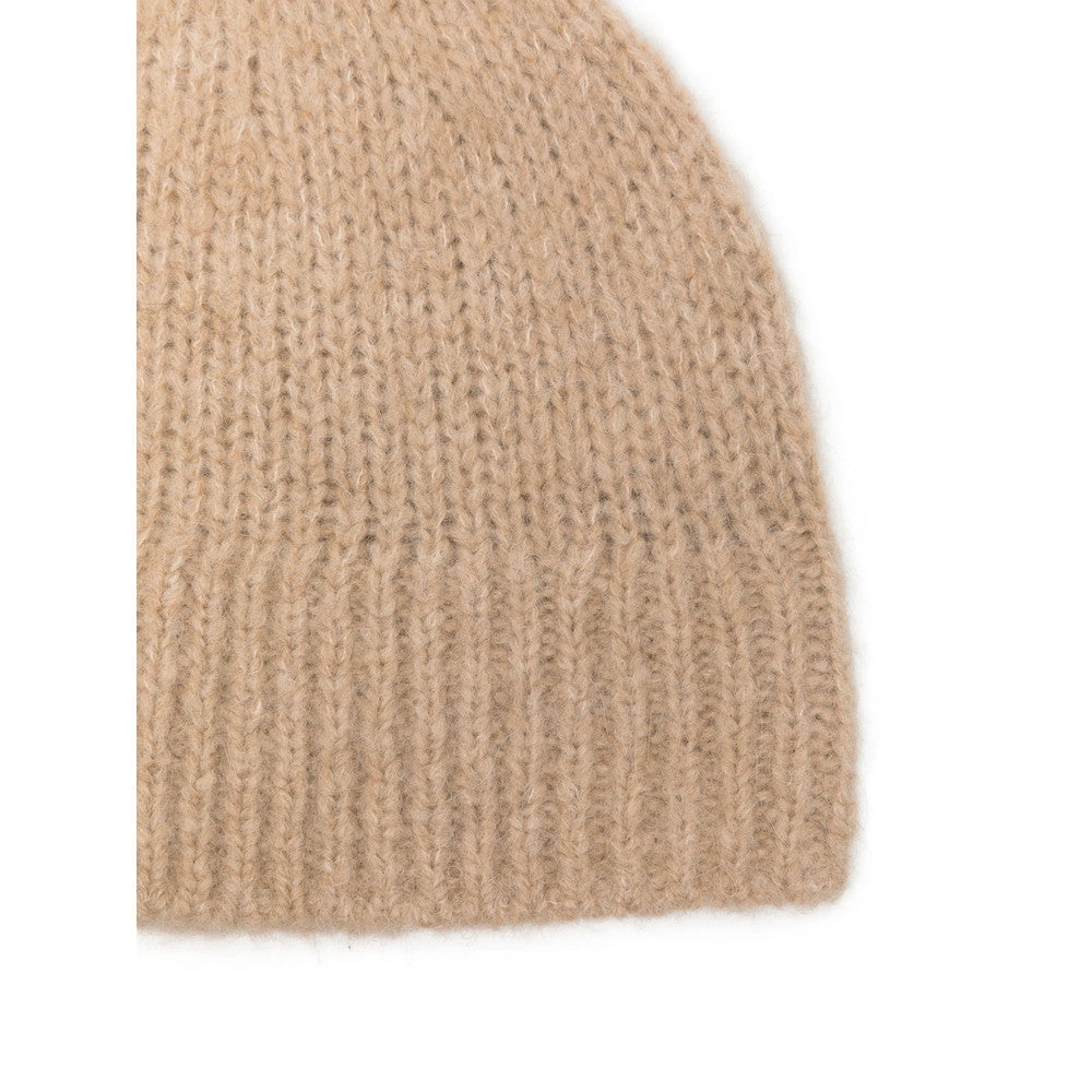 Beige Knitted Beanie Cap 3