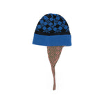 Blue Knitted Beanie Cap 1