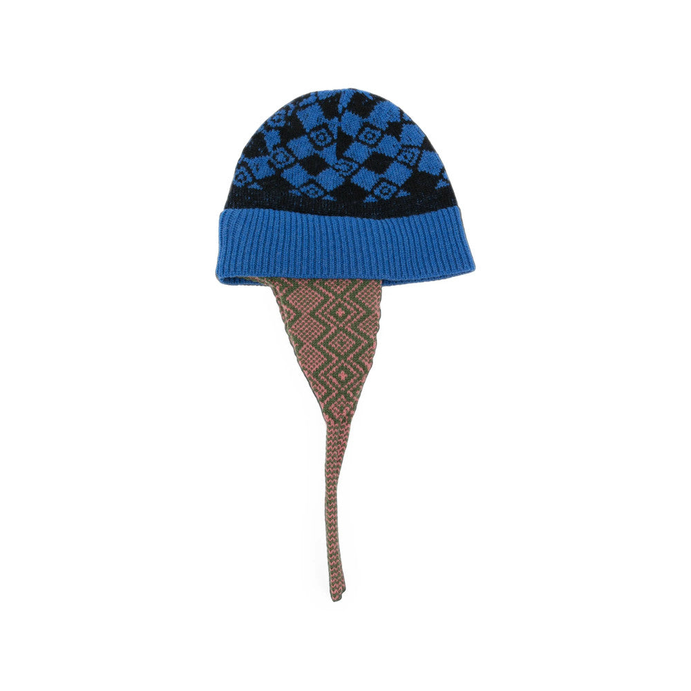 Blue Knitted Beanie Cap 2