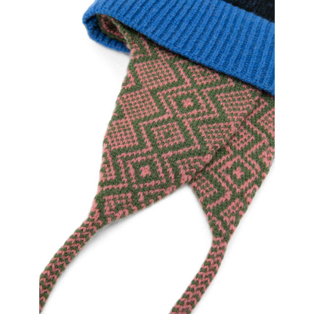 Blue Knitted Beanie Cap 3