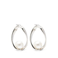 Silver Sculpted Hoop Earrings 1