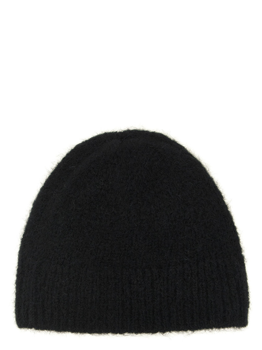 Black Moss Knitted Beanie Cap 2