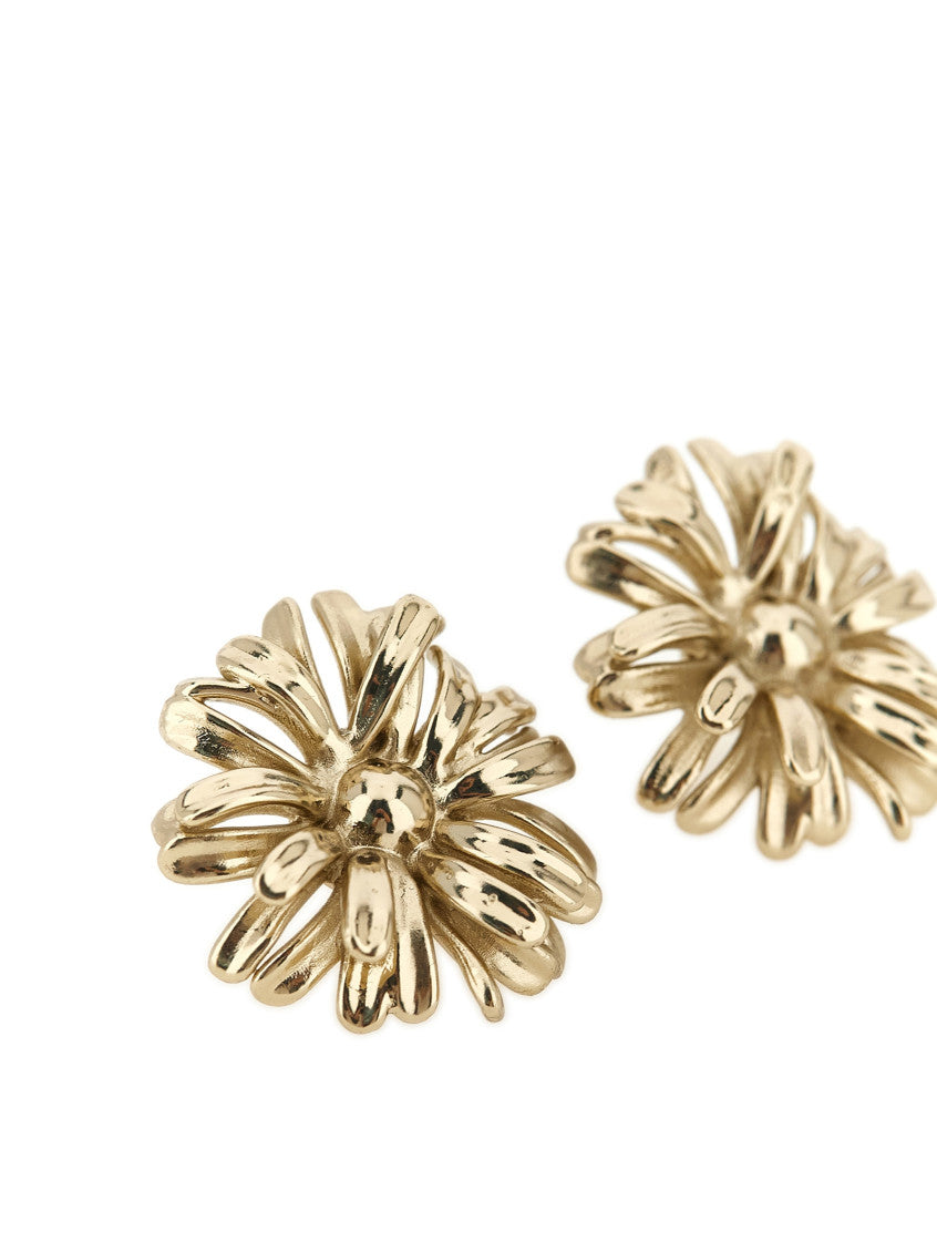 Gold Flower Stud Earrings 2