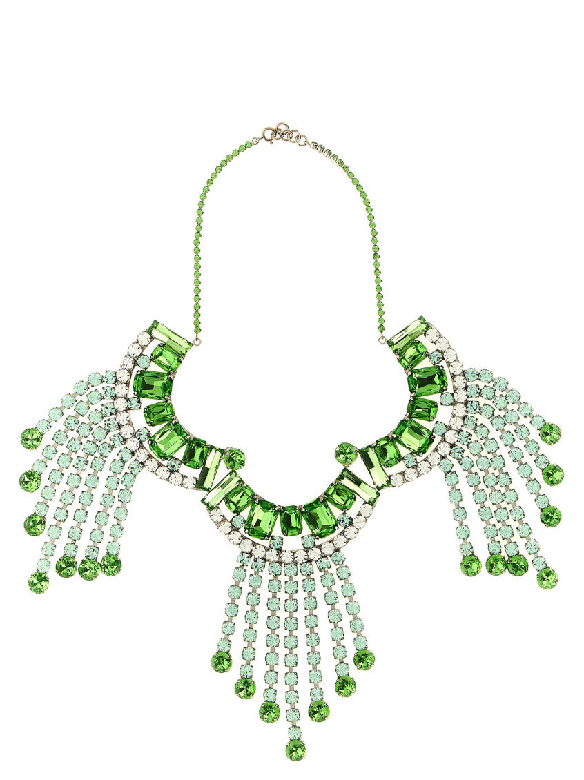 Green Maxi Rhinestones Necklace 1