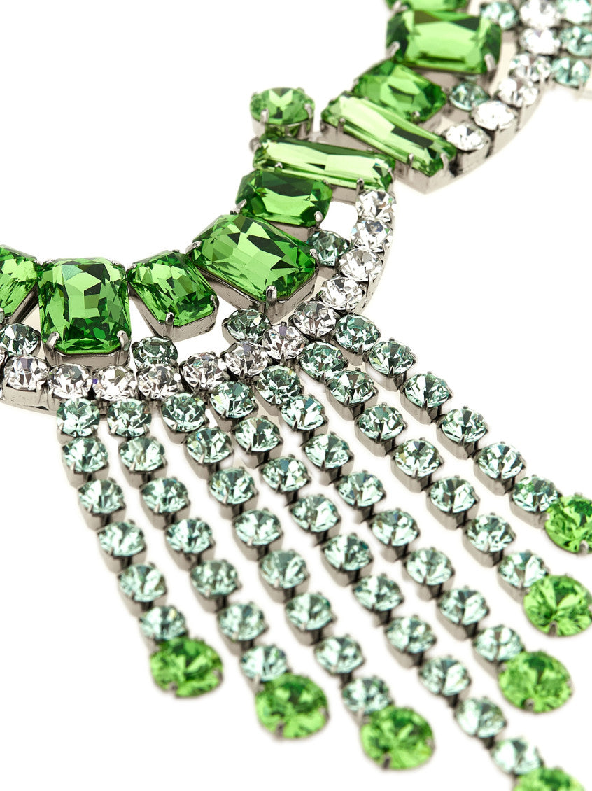 Green Maxi Rhinestones Necklace 3