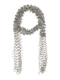 Silver Beaded Scarf  Necklace 1