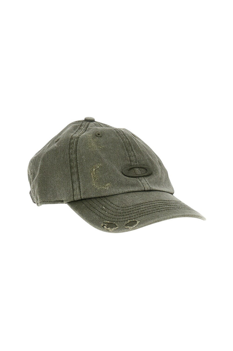 Olive Distressed Baseball Cap 1