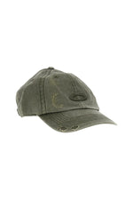 Olive Distressed Baseball Cap 1