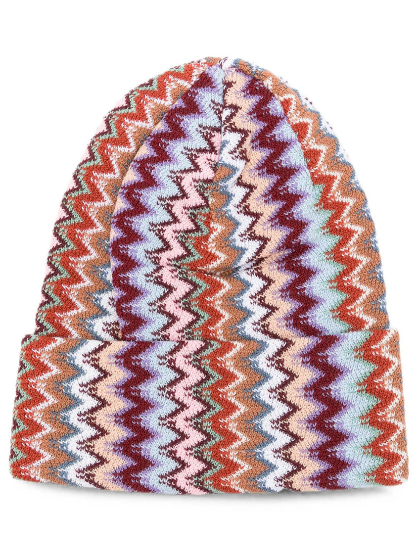 Multicolor Chevron Beanie Cap 1
