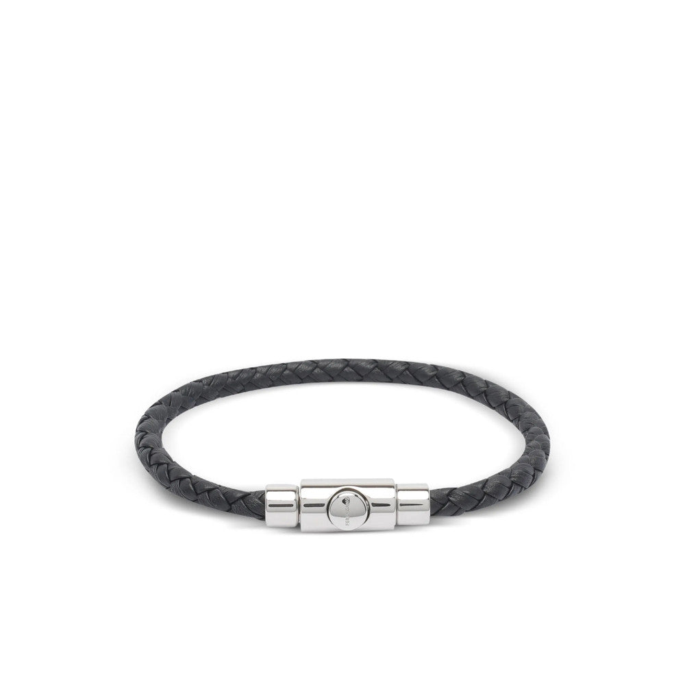 Black Braided Logo Bracelet 1