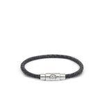 Black Braided Logo Bracelet 1