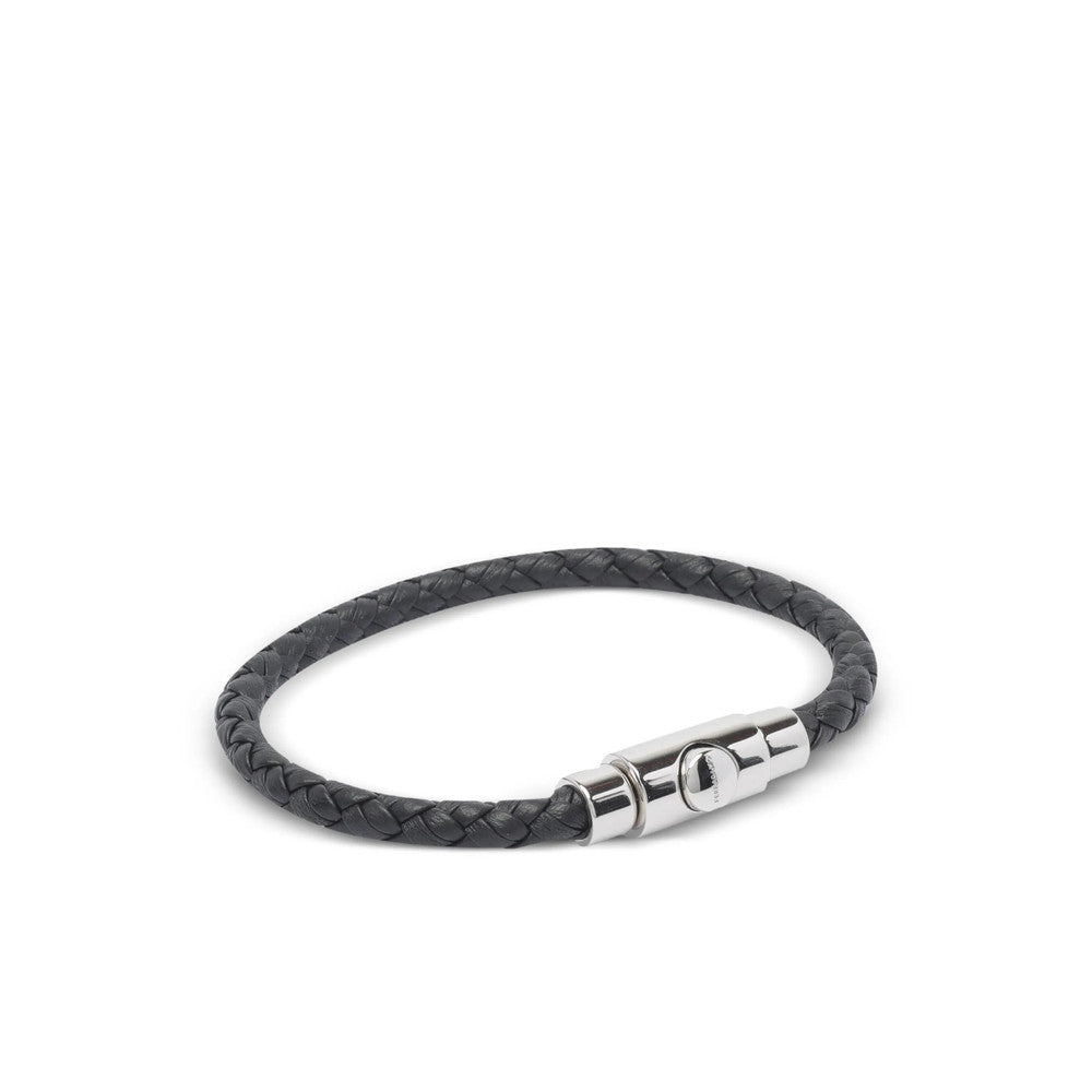 Black Braided Logo Bracelet 2