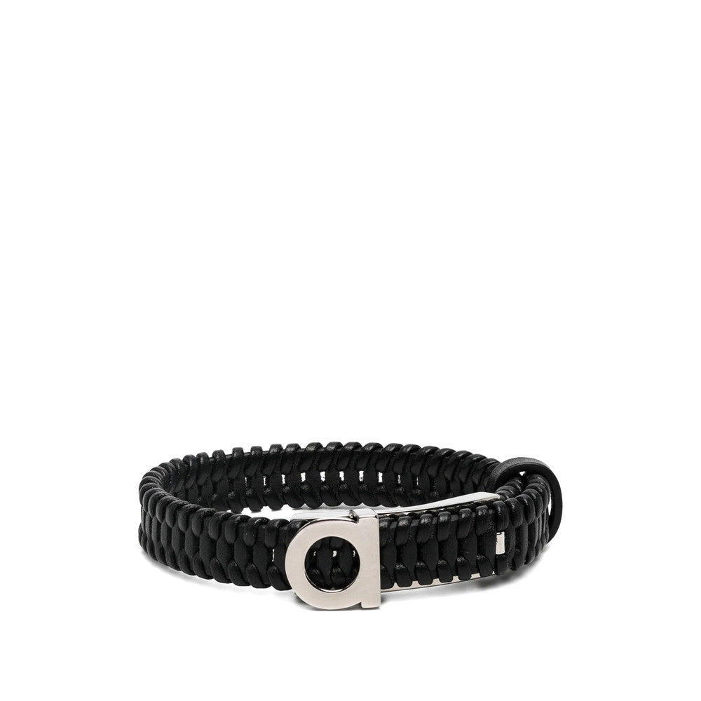 Black Gancini Braided Bracelet 1