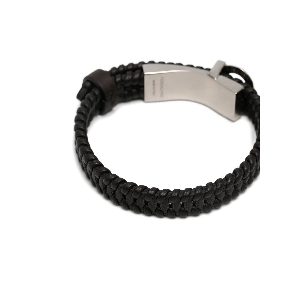 Dark Brown Gancini Braided Bracelet 2