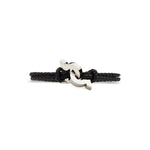 Black Gancini Braided Bracelet 1