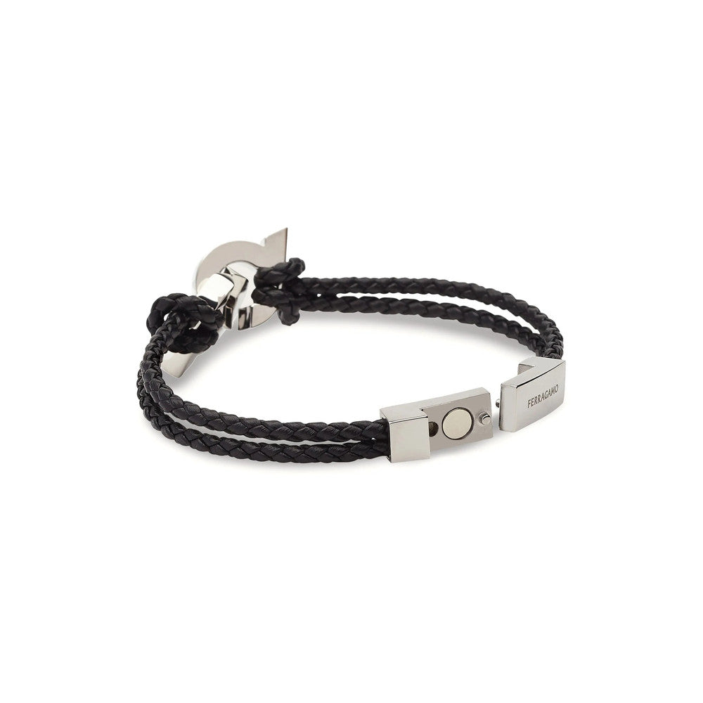 Black Gancini Braided Bracelet 2