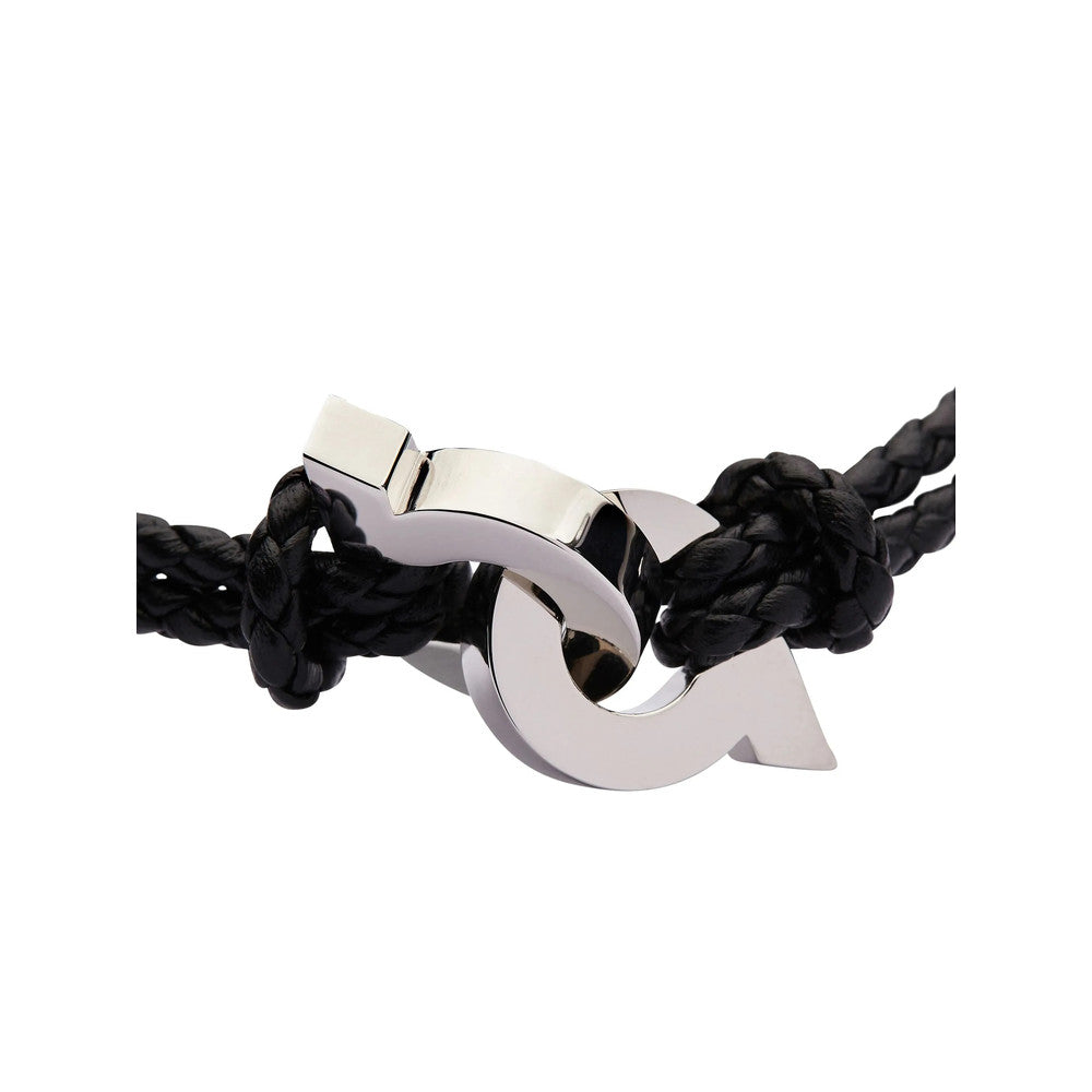Black Gancini Braided Bracelet 3
