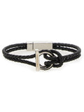 Black Gancini Braided Bracelet 1