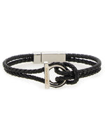 Black Gancini Braided Bracelet 1