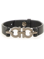 Black Double Gancini Bracelet 1