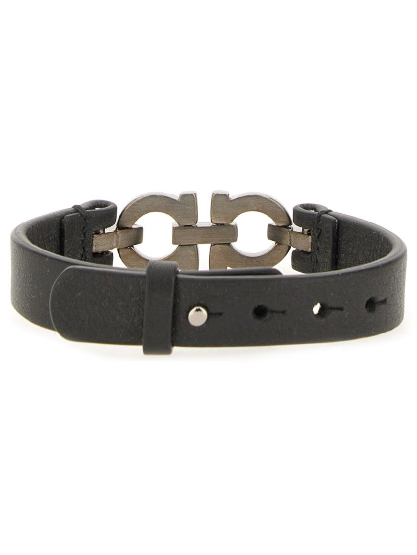 Black Double Gancini Bracelet 2