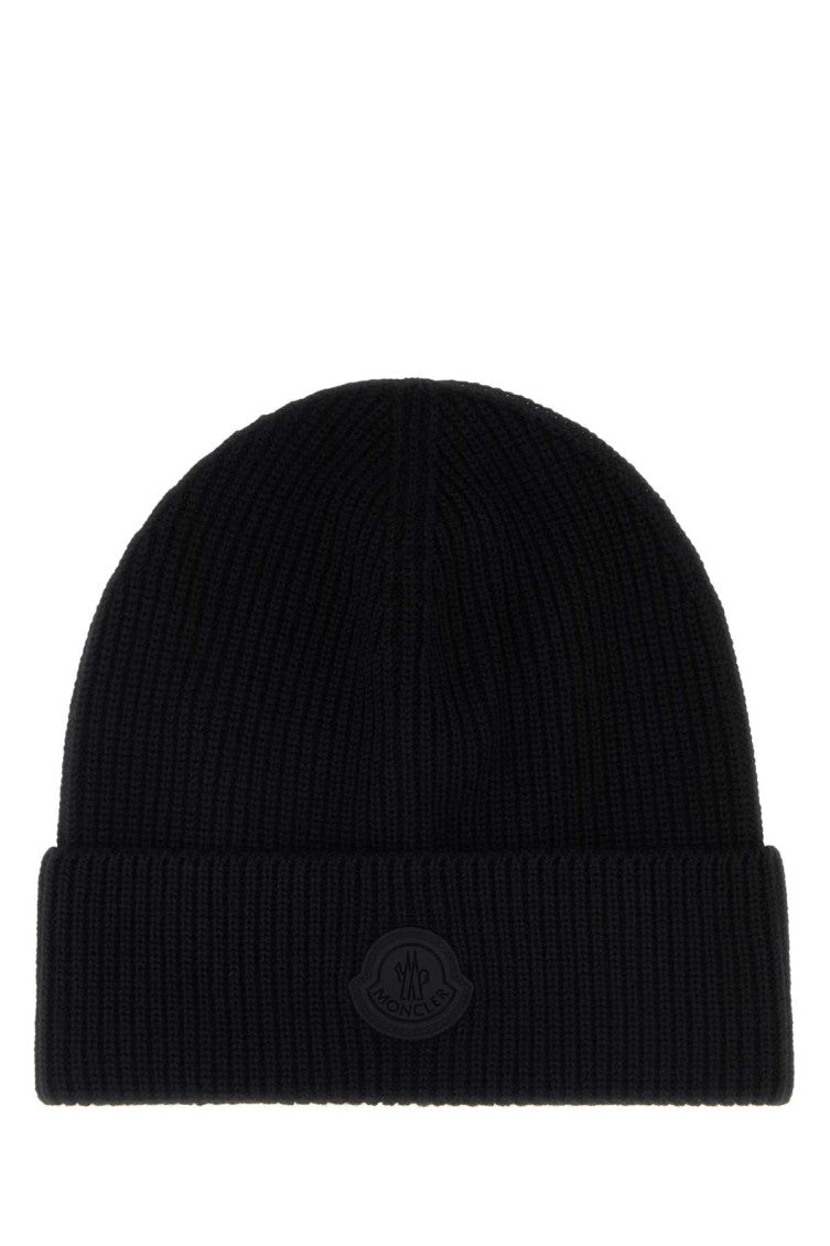 Black Logo Beanie Cap 1