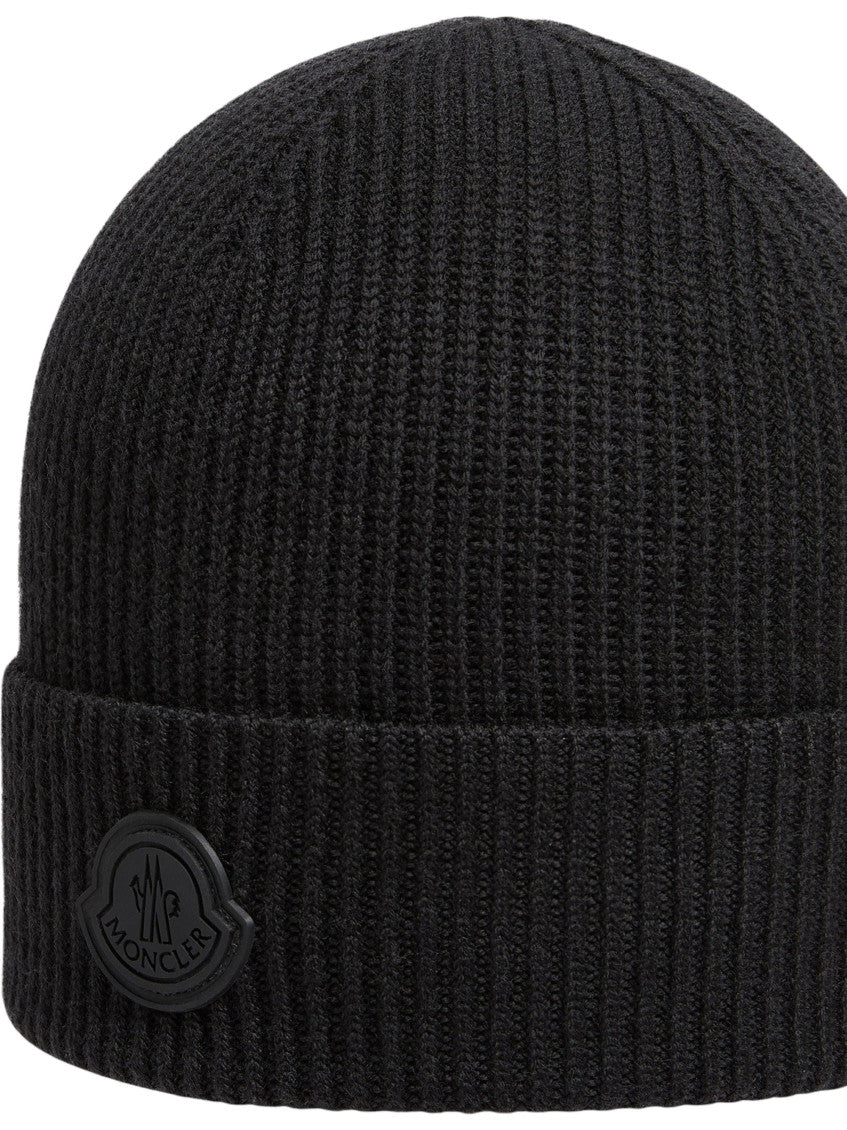 Black Logo Beanie Cap 3