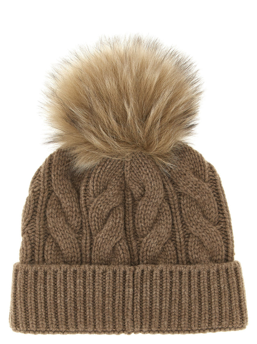 Brown Knitted Beanie Cap 2