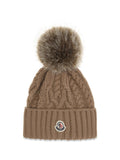 Beige Logo Beanie Cap 1