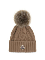 Beige Logo Beanie Cap 1