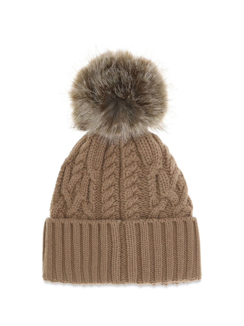 Beige Logo Beanie Cap 2