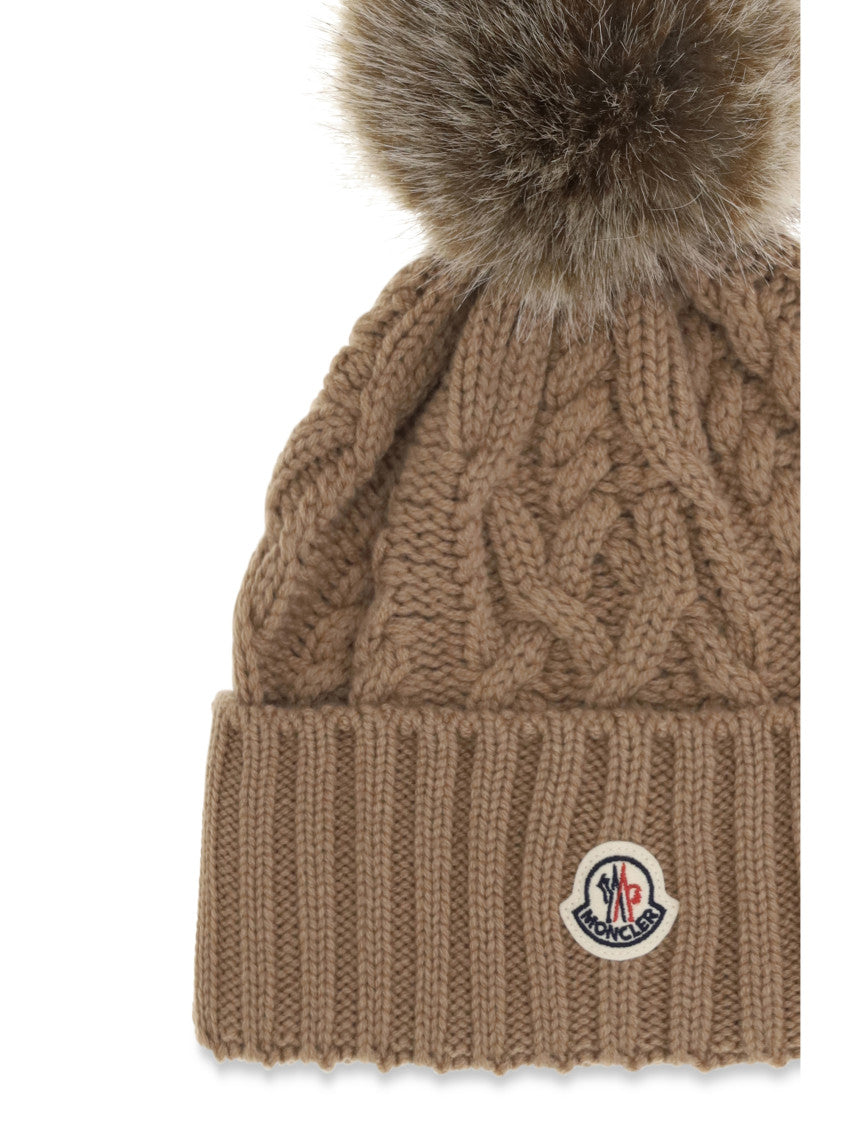 Beige Logo Beanie Cap 3