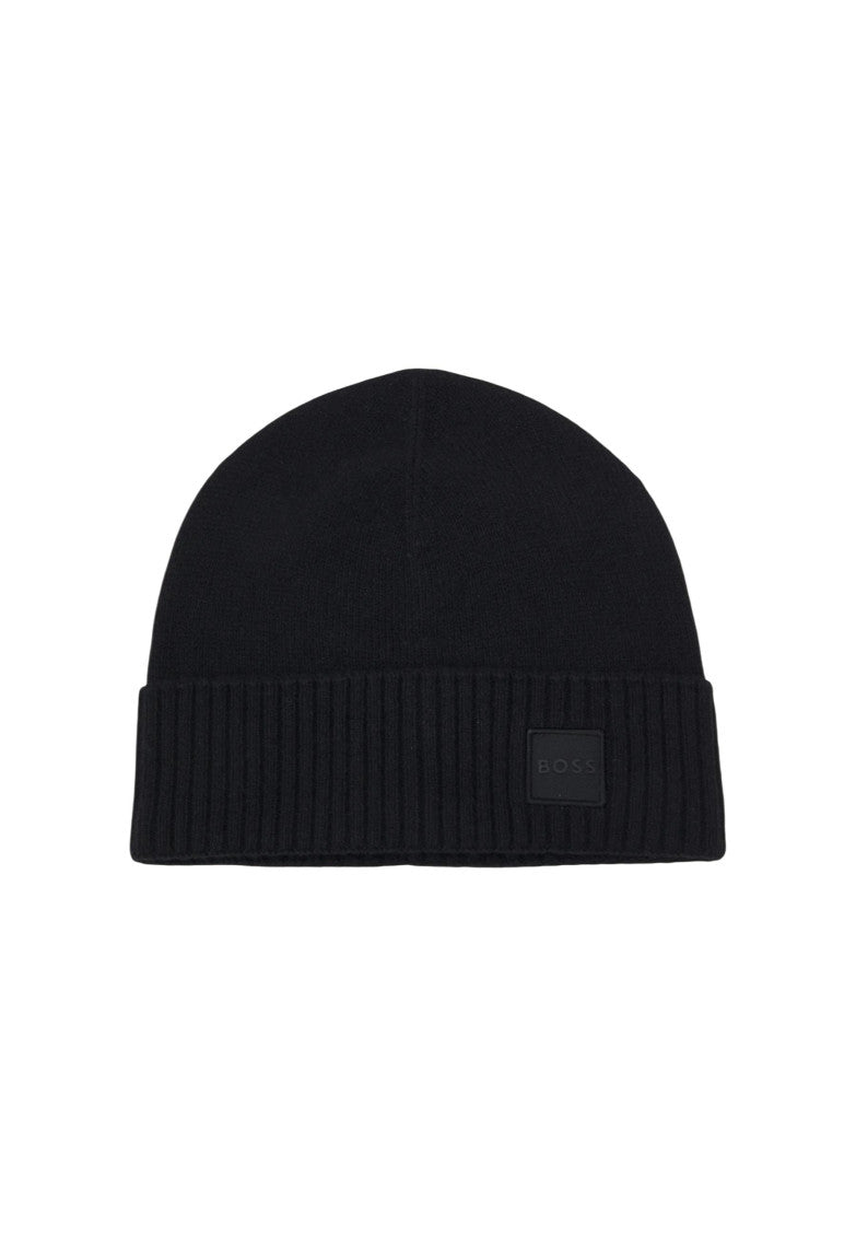Black Logo Beanie Cap 1