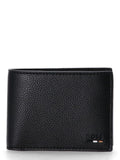 Black Logo Textured Wallet 1