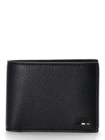 Black Logo Textured Wallet 1