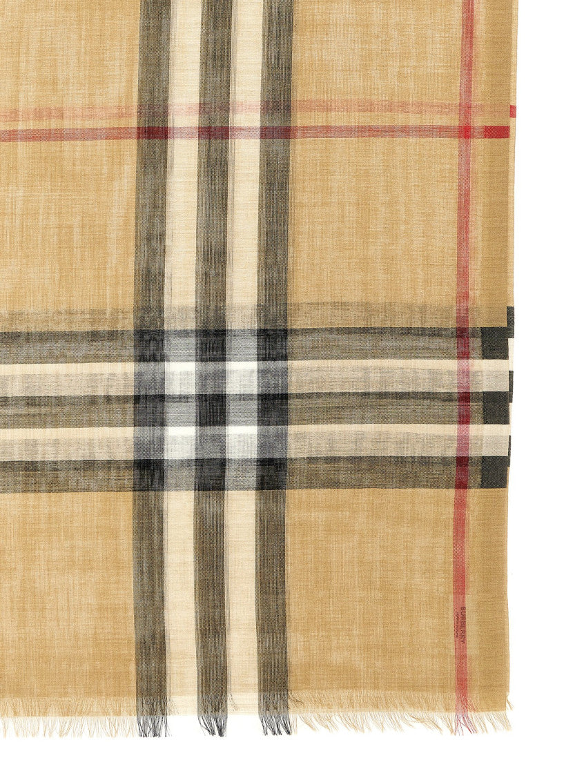 Beige Check scarf 2