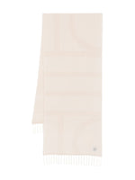 Beige Monogram Wool Scarf 1