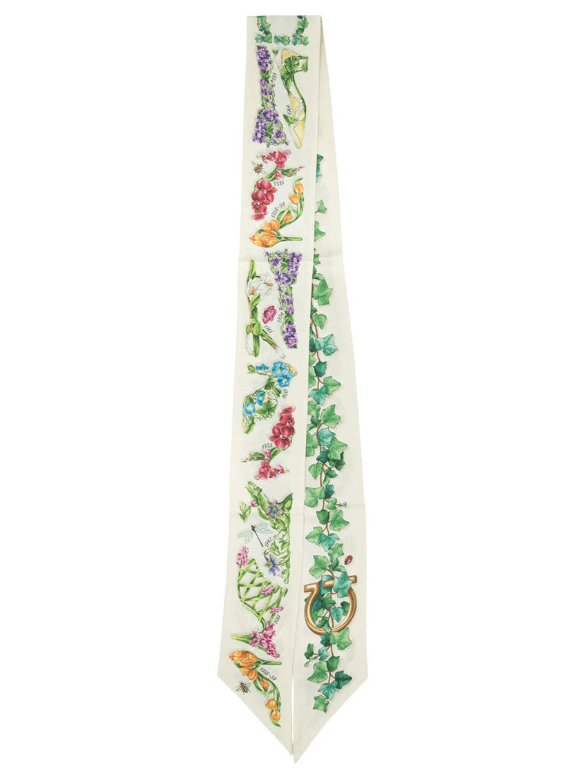 White Eden Printed Bandana Scarves 1