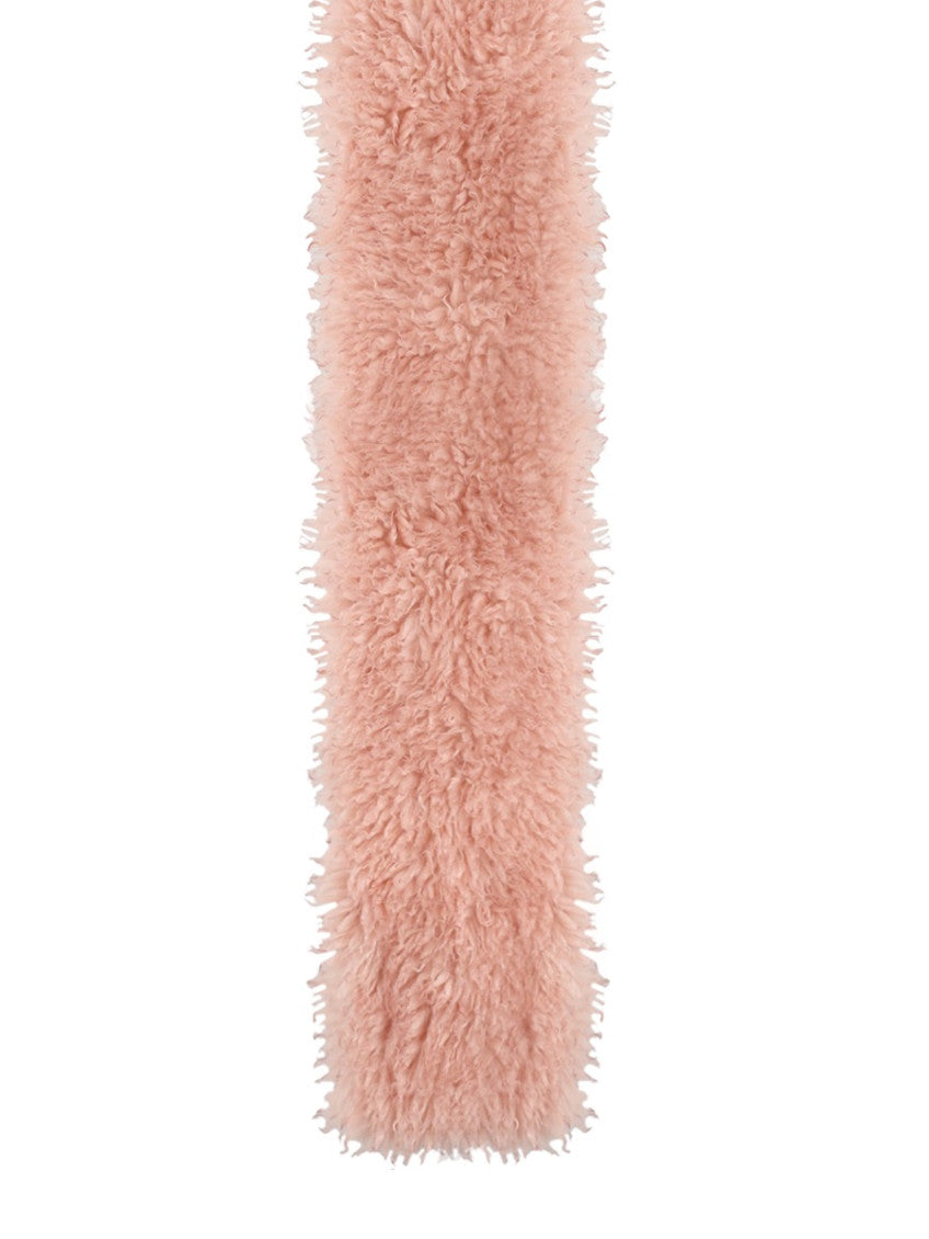 Pink Logo Textured Scarf 2