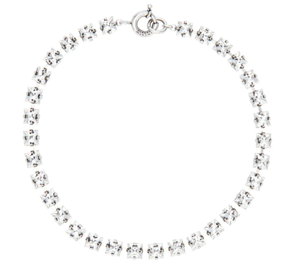 Transparent/Silver Crystal Necklace 1