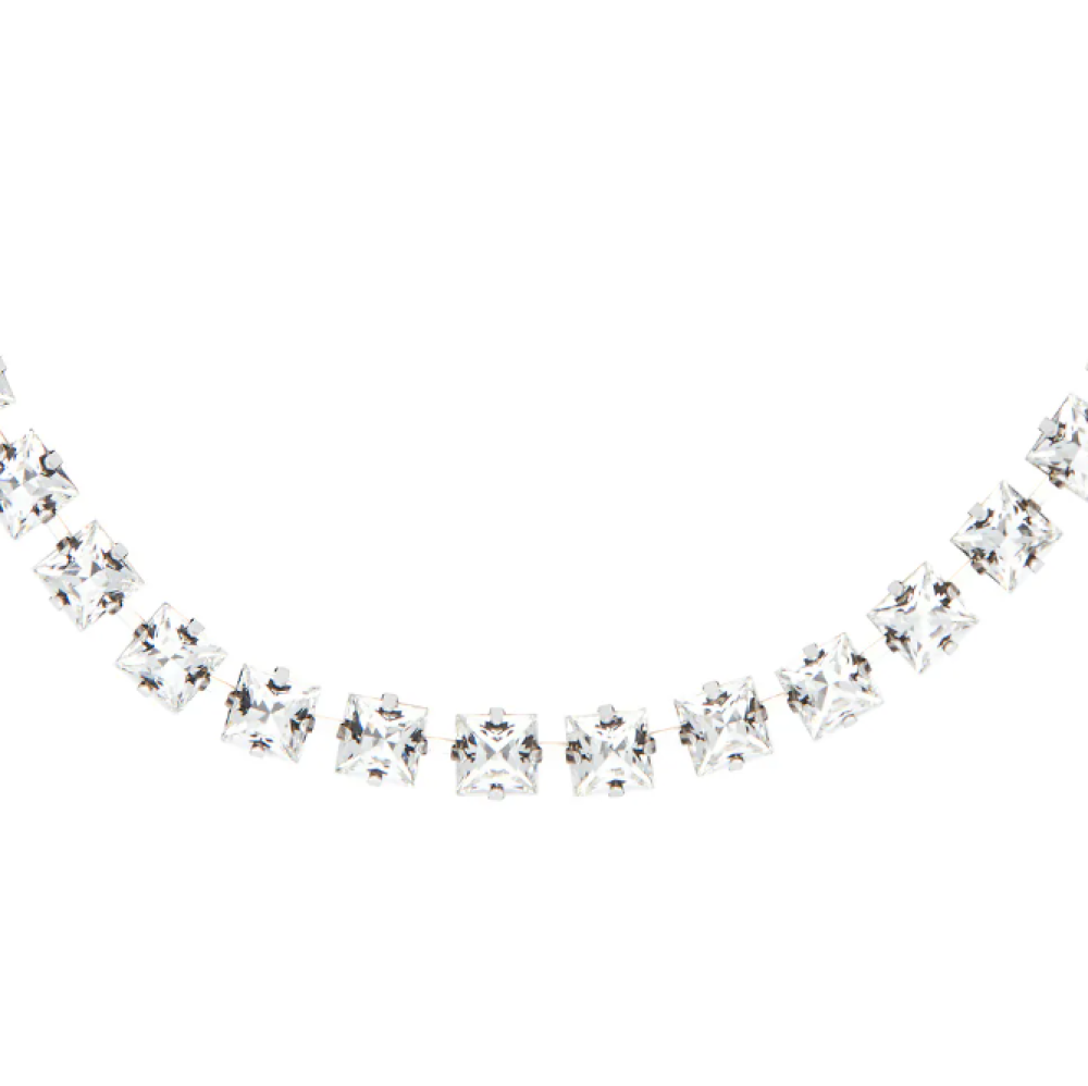 Transparent/Silver Crystal Necklace 2